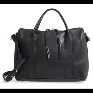 Madewell Prague Satchel, black leather, excellent condition